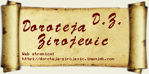 Doroteja Zirojević vizit kartica